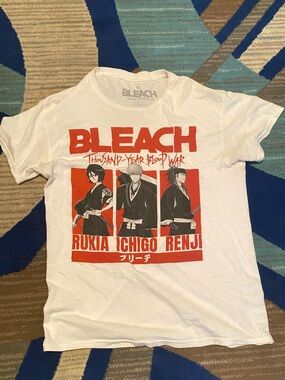 PacSun White BLEACH Graphic Tee with Red Anime Panels
